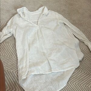 CP Shades Cream Linen Blouse